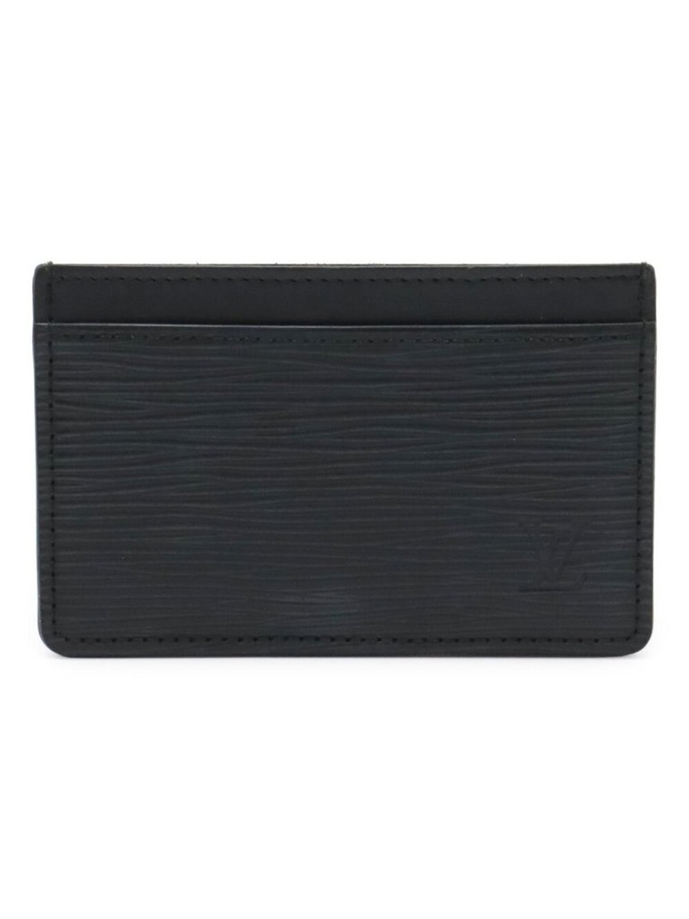 Louis Vuitton Epi Porte Cartes Simple Card Case Business Noir Black